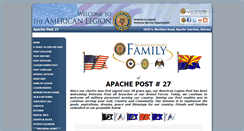 Desktop Screenshot of apachepost27az.org